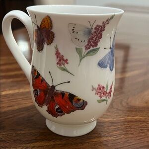 Roy Kirkham  Floral Butterfly Ceramic Mug